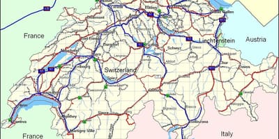 Kart İsveçrə dağları
