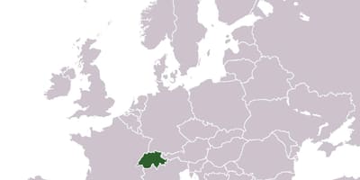 İsveçrə yeri xəritədə Avropa