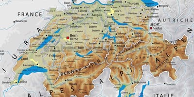 İsveçrə coğrafiya xəritəsi